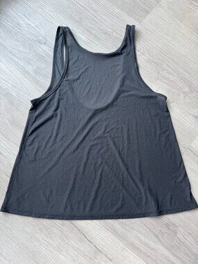 lululemon Black Mesh Open Back Tank Top S/M